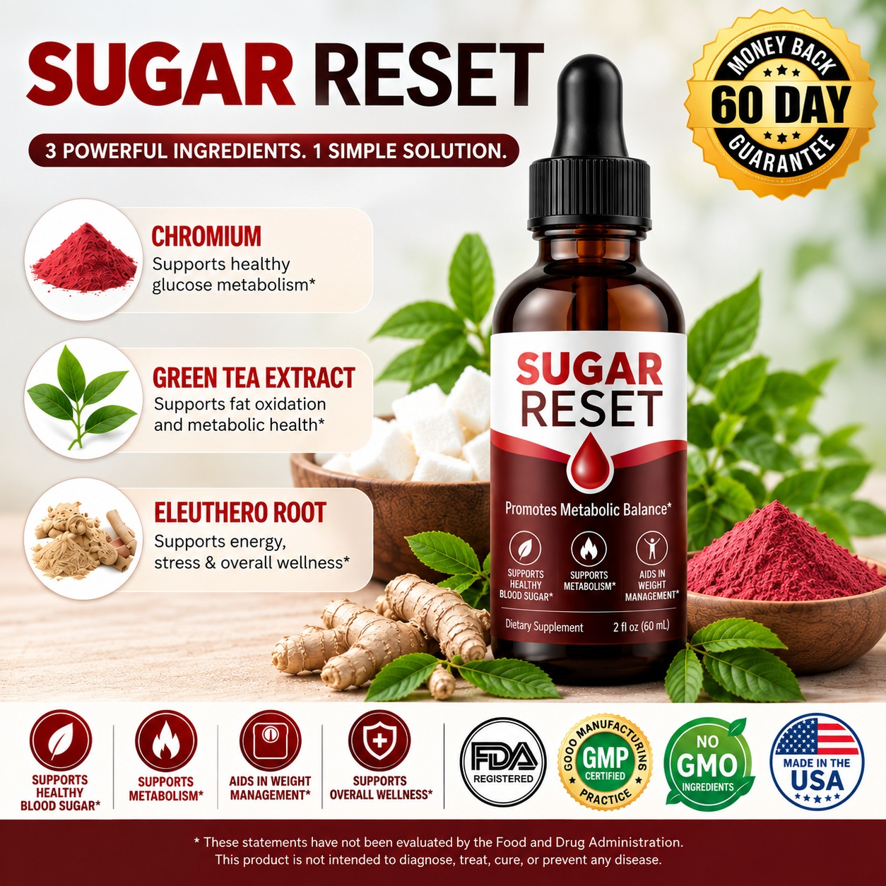 Sugar Reset Healthy Blood Sugar Support Supplement